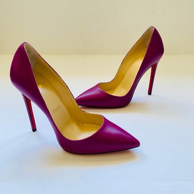 purple louboutin heels
