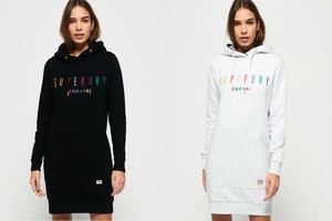 superdry rainbow tape sweat dress