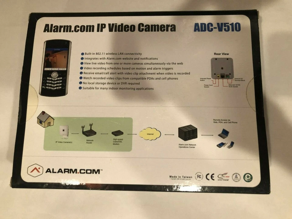 WIRELESS SECURITY ALARM.COM VIVINT WIFI VIDEO CAMERA ADC-V510 - Image 3 of 4