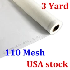 USA!! 3 Yards Silk Screen Printing Fabric 110 Mesh 43T / 110 - 108" L  Hot Sale