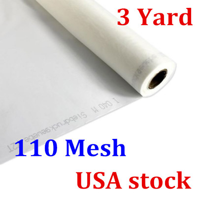 #ad USA 3 Yards Silk Screen Printing Fabric 110 Mesh 43T 110 108quot; L Hot Sale $6.57