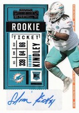 2020 Panini Contenders #228 Solomon Kindley Dolphins Rookie RC Auto
