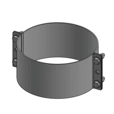 10" Diameter, Double Wall Reduced Clearance Grease Duct, Light Support Band