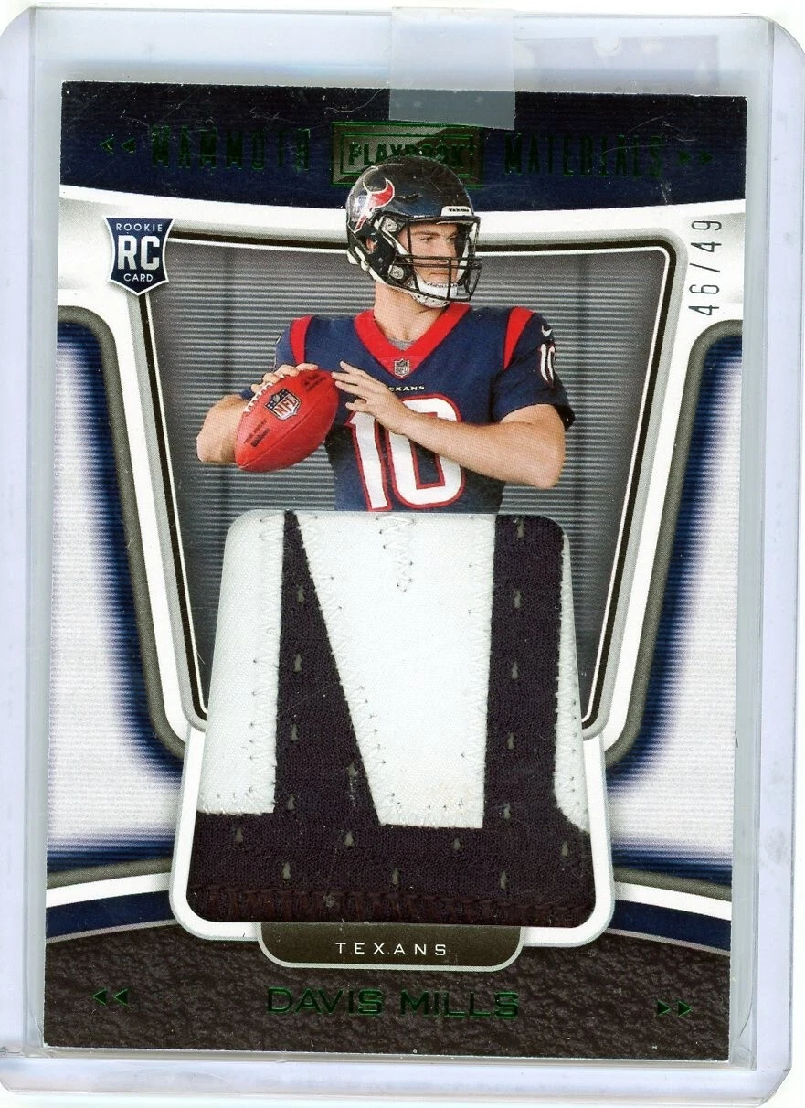 Davis Mills Panini Playbook Mammoth Materials #DMI Base