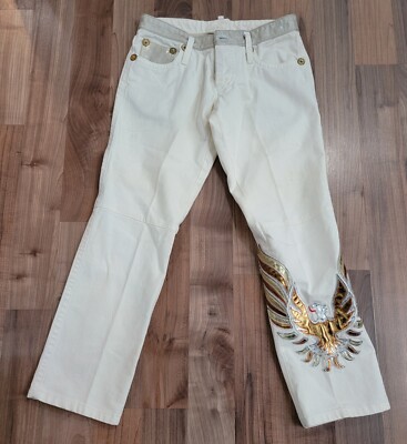 Dsquared2 Jeans Cream Mens Size 48 Euro Made in Italy Thunderbird 