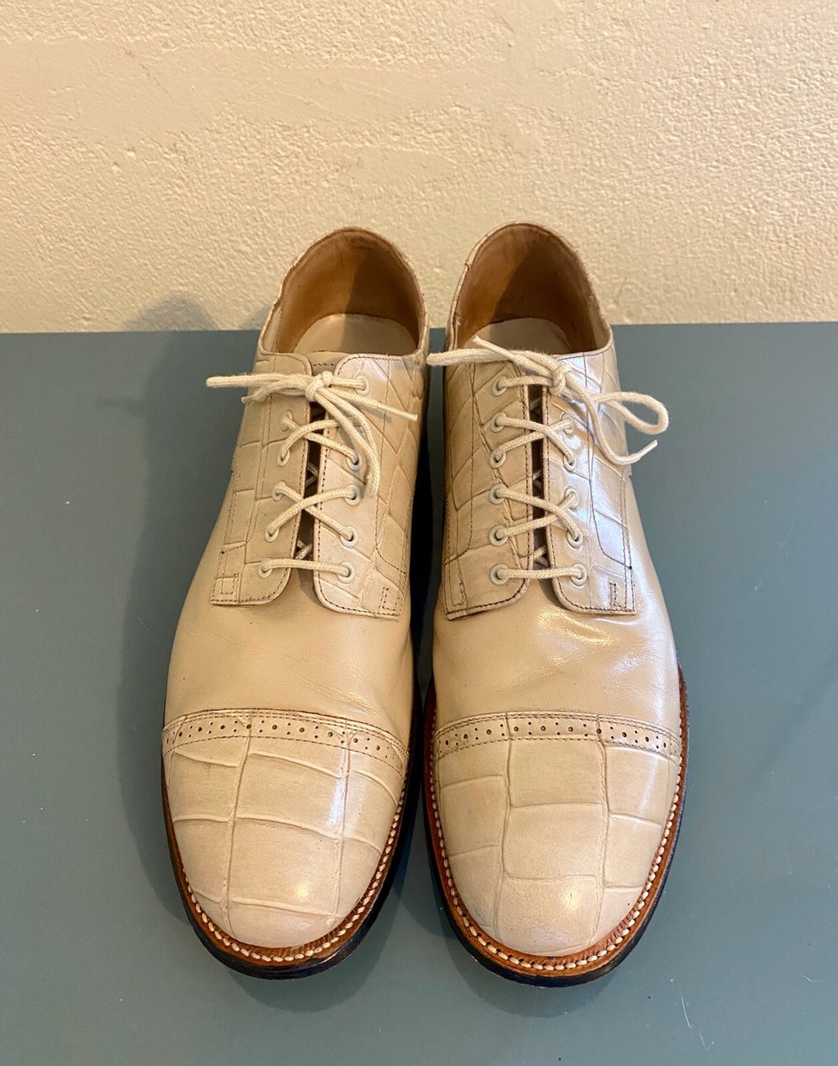 Stacy Adams Taupe Gray Croc Madison Cap Toe Oxford Stacy Adams | Shoes | Stacy Adams Madison Size 95d Taupe  main image 3