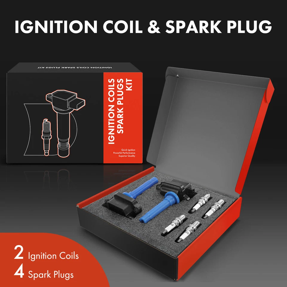 2x Ignition Coils & 4x Spark Plugs for Kia Sportage K00 12/1996-06/2004 2.0L FE - image 2 of 4