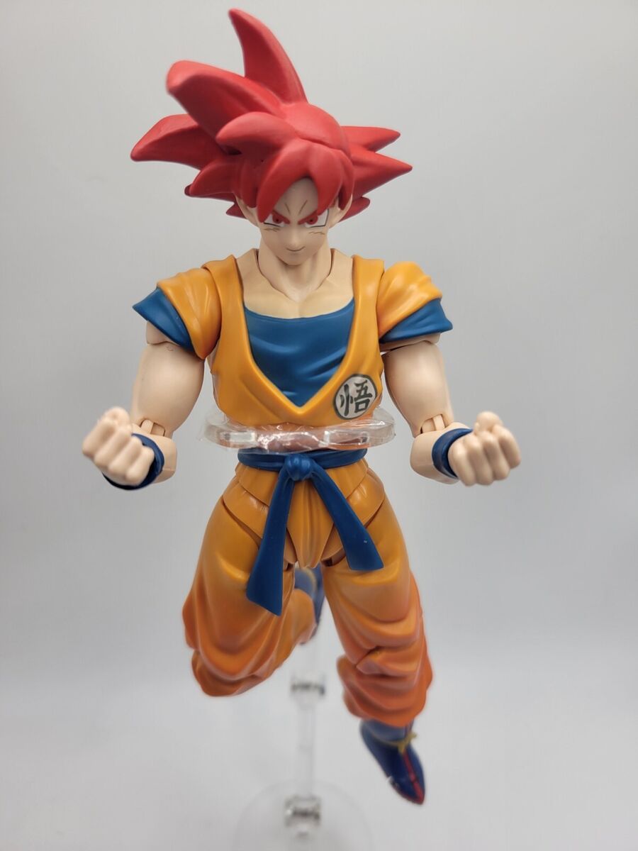  Bandai Tamashii Nations S.H. Figuarts Super Saiyan God Son Goku  Dragon Ball Super Action Figure : Toys & Games