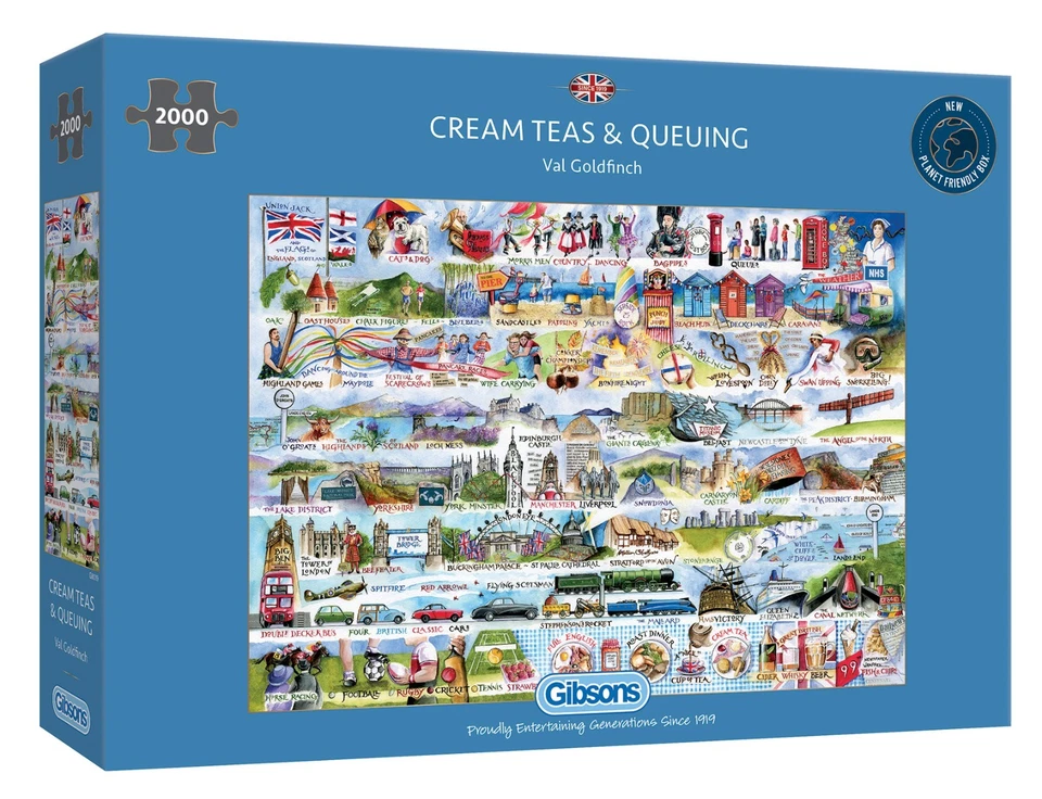 Gibsons G8019 Cream Teas & Queuing 2000pc Puzzle