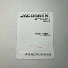 Jacobsen Grass Catcher Instruction Sheet 69073