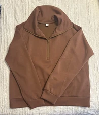 Anrabess Women’s Brown  2-piece Athleisure Set XL