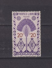 MADAGASCAR  .  N ° 278  .  20 F  VIOLET  ET  BRUN     NEUF    ** .   SUPERBE .