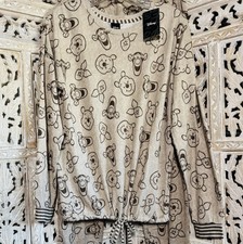 NWT DISNEY Winnie The Pooh Tigger Piglet Stretch 2 Piece Pajama PJ Set SZ S