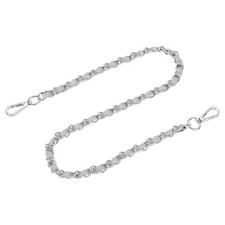 32" Purse Strap with Buckle for Shoulder and Cross Body Gray Silver 