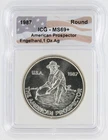 1987 Engelhard American Prospector Silver Round ICG MS69+ S$1 Silver Round