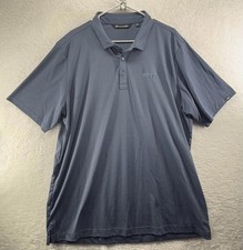 Travis Mathew Blue Golf Performance Short Sleeve Polo Mens Size XXL 2XL