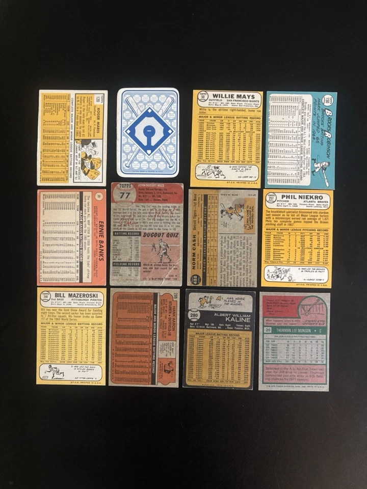 1968 Topps Mickey Mantle Willie Mays GOAT Lot (32) Roger Maris Hank Aaron BANKS - Image 2 of 4