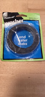 #ad Plumbcraft 75 195 Sponge Tank To Bowl Washer Toilet Gasket Black New Repair $4.99