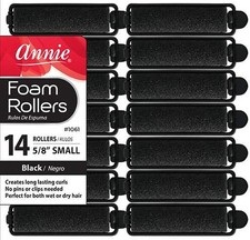 Annie- Salon Style Small Foam Hair Rollers - 5/8" 14 Count Pack of 1 
