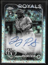 2024 Topps Chrome Logan Porter RC Black White Mini-Diamond Auto Royals SP #RA-LP