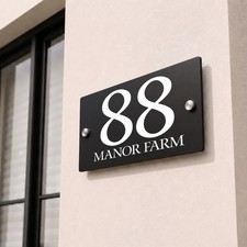 Personalised Outdoor House Sign Acrylic Door Number Address Plaque Outdoor Door