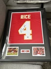 Rashee Rice Signed/Autographed Custom Jersey in 32"x24" frame (Beckett)