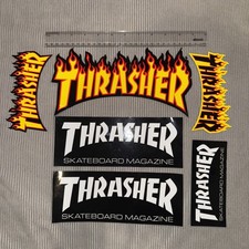 Thrasher Skateboard Magazine Sticker Lot - 6 Authentic New Large Stickers