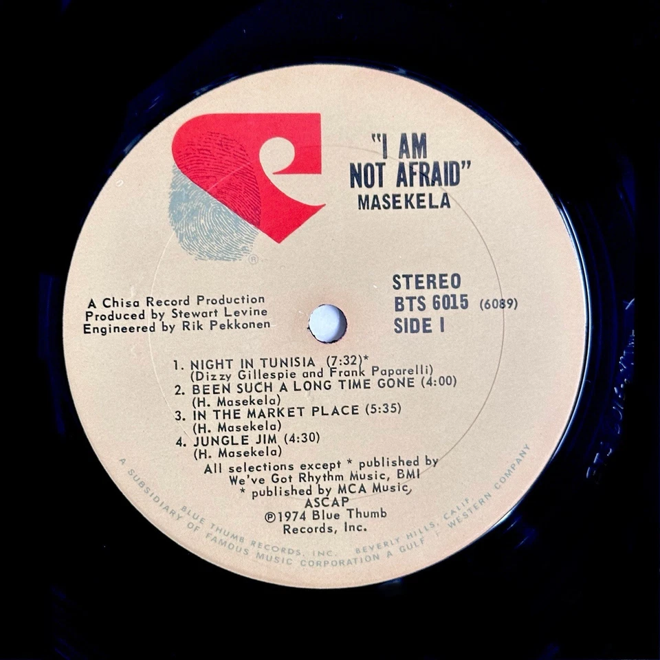 Masekela - I Am Not Afraid 1974 Blue Thumb (BTS 6015) - Image 3 of 4