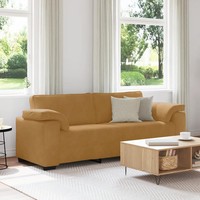 3-Sitzer Sofa Samt Braun 220X77X82 Cm