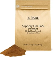 Pure Original Ingredients Slippery Elm Bark Powder 1 lb Pure & Natural Vegan ...
