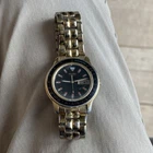 Vintage Seiko Men’s Tachymeter Gold Tone Watch With Blue & Red Detail -For Parts