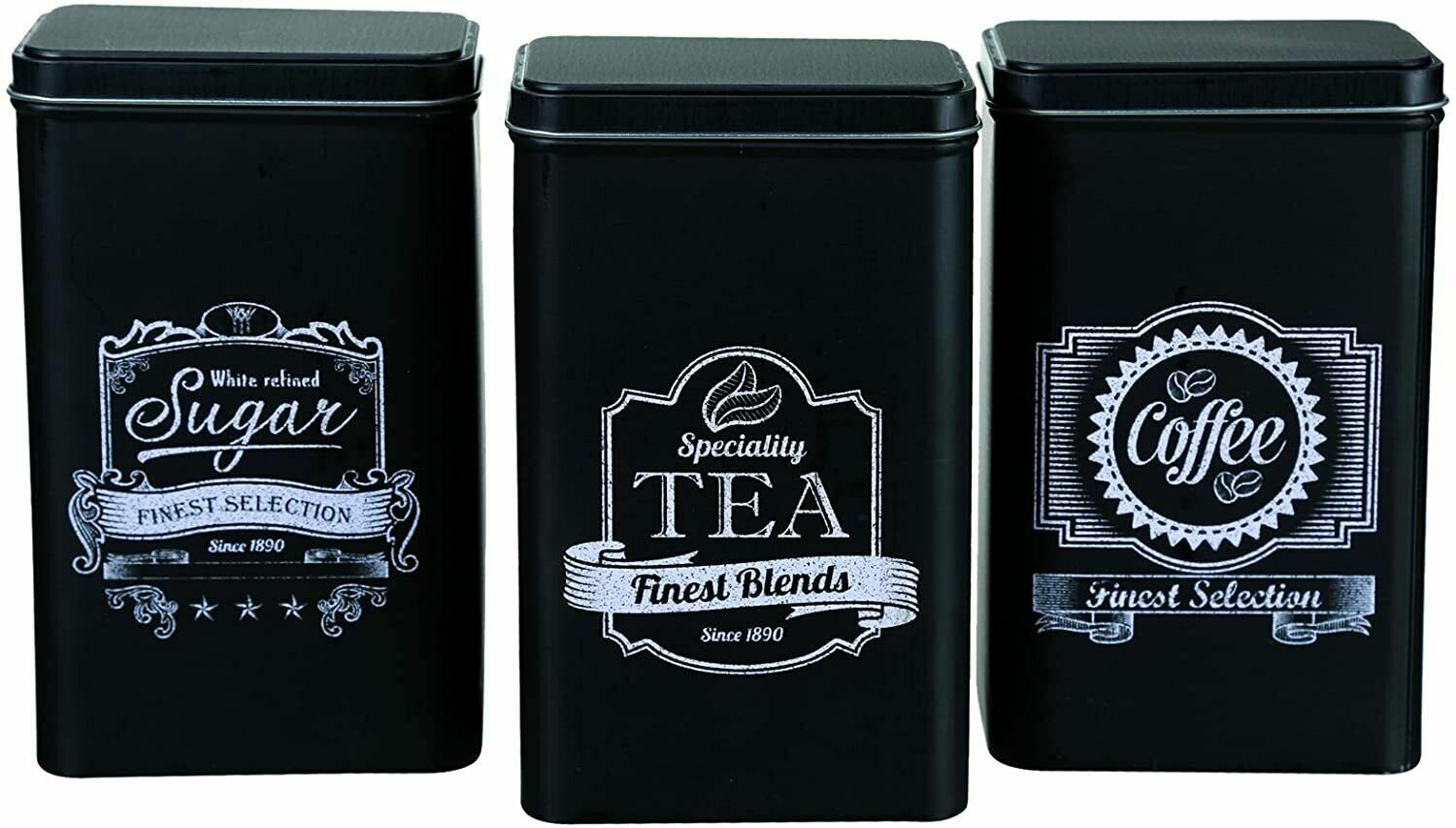 3/5 Pieces Bread Bin Sets Tea, Coffee, Sugar, Biscuits Or Utensils