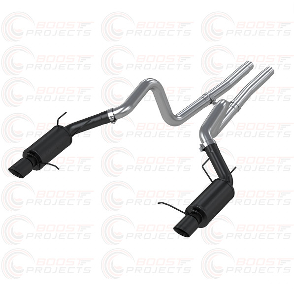 MBRP 3'' Cat-Back BLK AL Exhaust Dual Exit W/BLK SS Tip For 11-12 Ford GT500