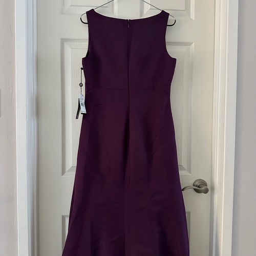 Adrianna Papell Seamed Moire Mermaid Formal Evening Gown in Plum Wine Size 8 - 第 9/16 張圖片