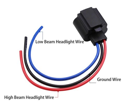 Wire Pigtail Female Ceramic 9008 H13 Two Harness Headlight Bulb Plug Repair Lamp - Picture 7 of 7