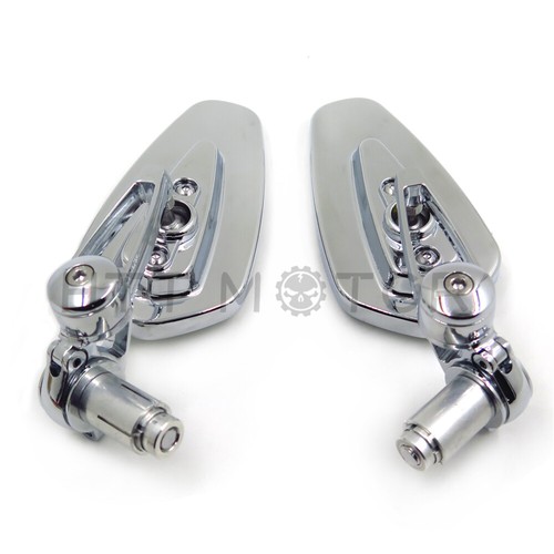 7/8" 22mm Universal Motorcycle CNC Aluminum Arrow Bar End Side Black Mirrors - Bild 1 von 8