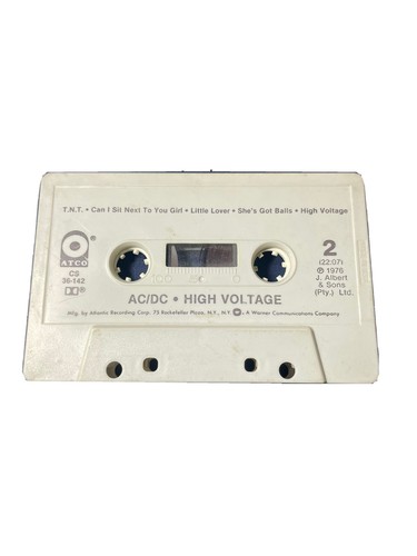 AC/DC High Voltage Cassette Tape 1976 ATCO Hard Rock Heavy Metal Rare - Picture 5 of 5