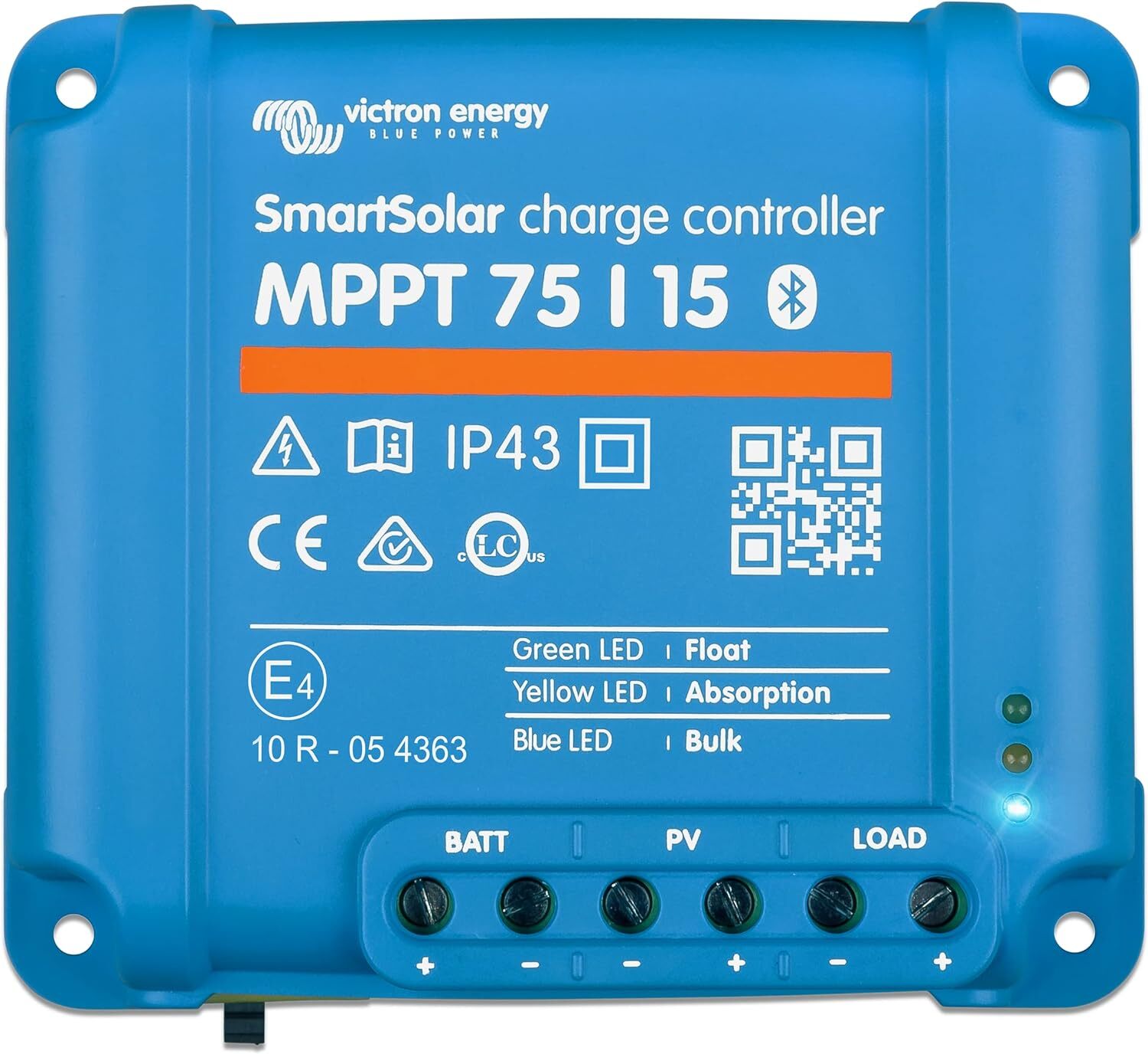 Контроллер заряда солнечной батареи Victron Energy SmartSolar MPPT 75V 15 ампер 1224-вольтовый Bl