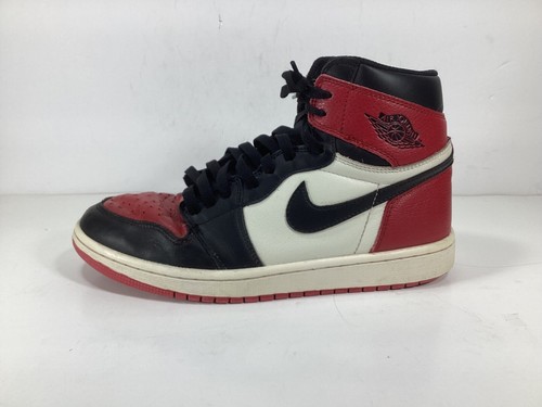 Nike Air Jordan 1 Bred Toe Retro OG High Men's Size 8.5 Red White 555088-610 - Picture 4 of 11