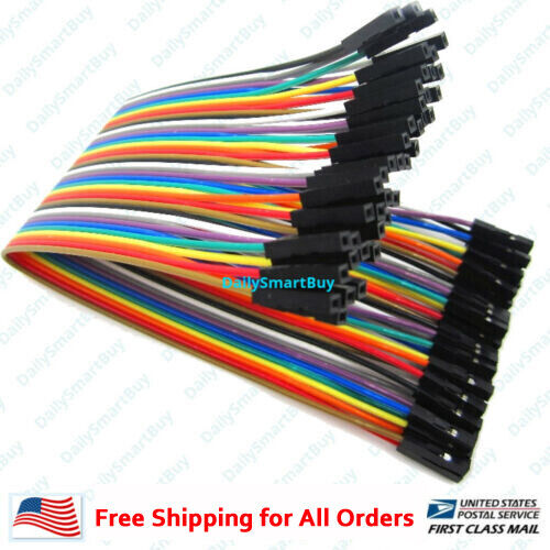 40pcs 10cm 20cm 30cm 50cm 2.54MM Female to Female Wire Jumper Cables For Arduino - Afbeelding 1 van 3