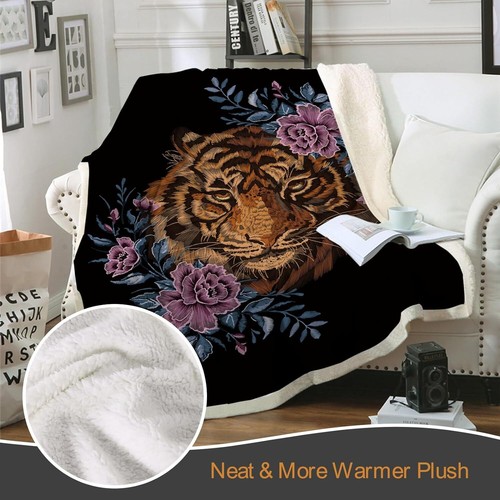 Animal Blanket Horse Wolf Tiger Unicorn 150x200cm Plush Soft Sofa Throw Rug Warm - Picture 6 of 167