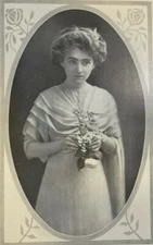 1910 Vintage Magazine Illustration Actress Chrystal Herne