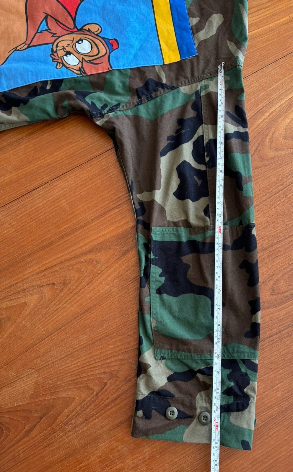 Men’s Camouflage Disney Aladdin Custom Jacket Size Large Regular Army Abu Monkey image 7