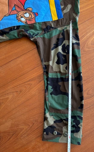Men’s Camouflage Disney Aladdin Custom Jacket Size Large Regular Army Abu Monkey image 7