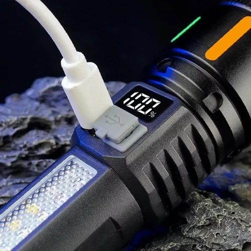 2 x 99000000 Lumens Super Bright LED Tactical Flashlight Rechargeable Work Light - Foto 4 di 12