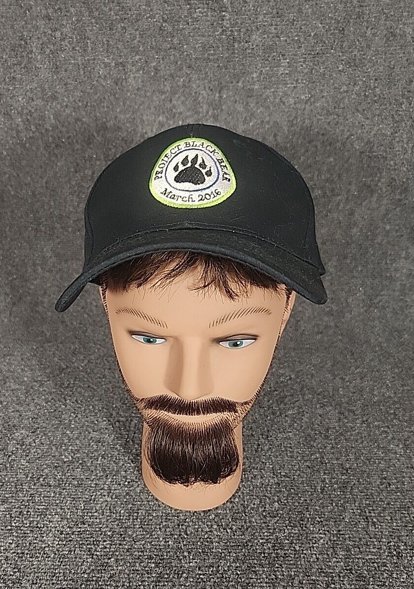 Black Bear Adjustable Trucker Baseball Cap with Strap for Sports-image