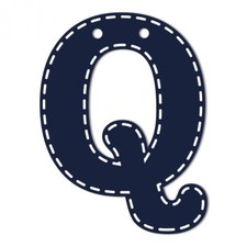 CoCaLo Mix  Match Navy Hanging Letters, Q