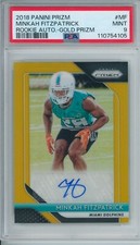 2018 Prizm Minkah Fitzpatrick RC ROOKIE PRIZM GOLD AUTO 2/10 PSA 9 Fresh Grade