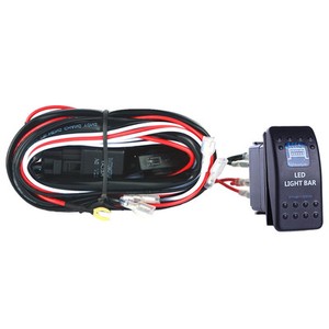 40a Wiring Harness Kit Led Light Bar Rocker Switch Toggle Two Light Fuse Spst Ebay