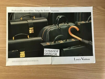 LOUIS VUITTON 1996 タイガ カザン セルヴィエット バッグ Louis Vuitton 1996 Vintage Taiga Collection Leather Bags PRINT